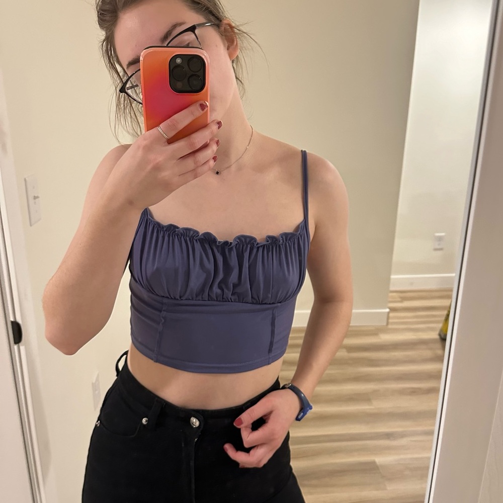 Cider Purple Solid Corset Tank Top